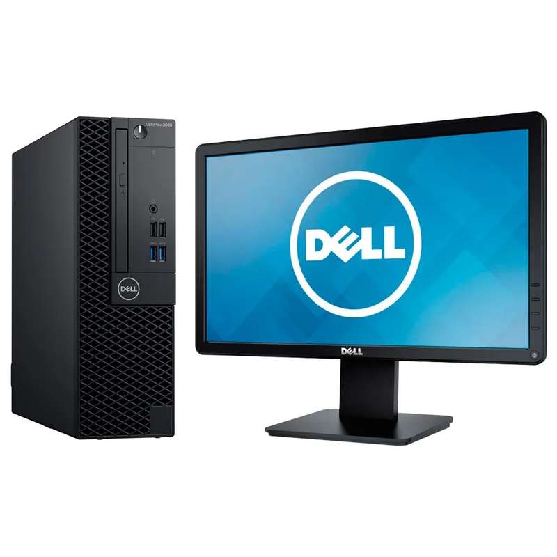 Dell COMPUTER OptiPlex 3060 SFF Desktop with Intel i5-8500 3 GHz Hexa-core, 8GB RAM, 256G+22" LCD