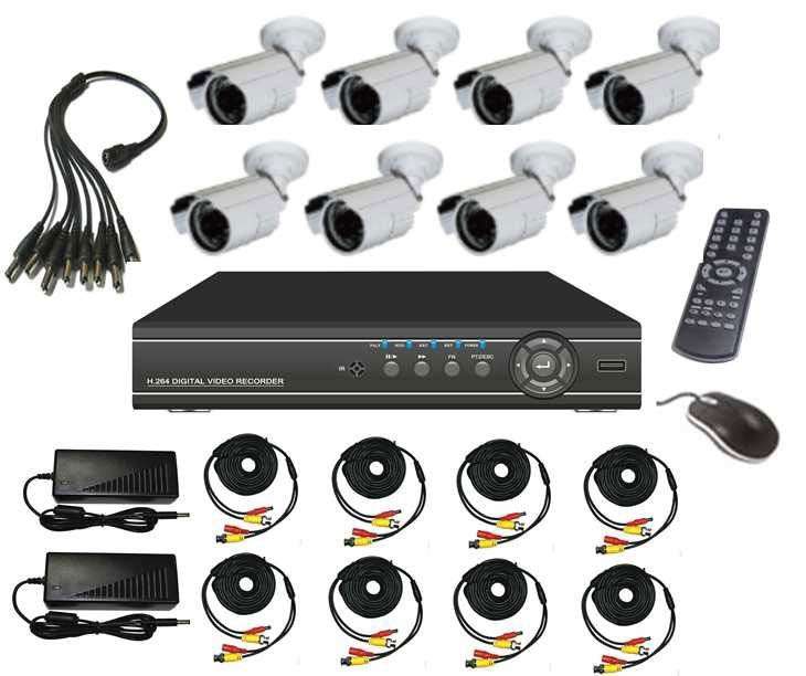 BT 8 Camera CCTV Security Recording System-Internet & 3G