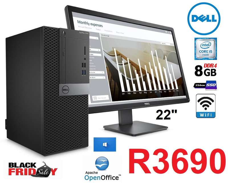 DELL COMPUTER OPTIPLEX 040 MINI TOWER - I5 6500 - 8GB DDR3 - 256GB SSD - 22 INCH - DELL - (refurbs)