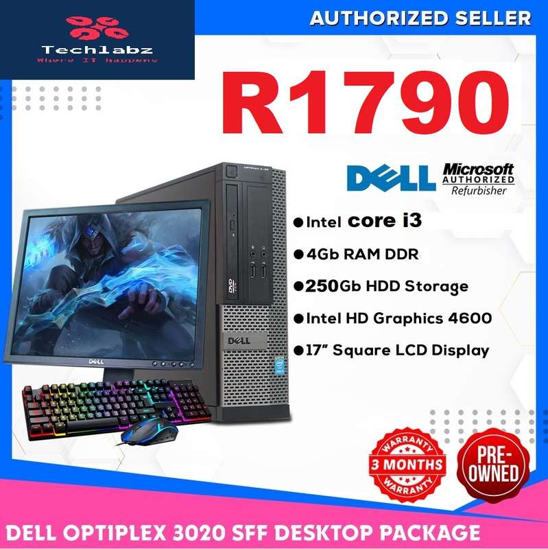Dell COMPUTER OptiPlex 7010 core i3 -4GB  DDR3-250GB HDD+DELL LCD Keyboard NicoleARD+MOUSE