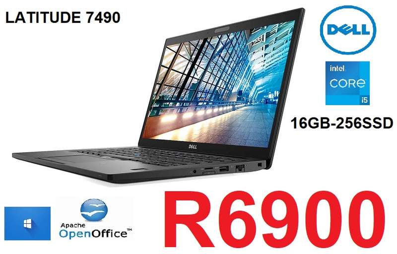 DELL LAPTOP LATITUDE 7490 - I5 8350U - 16GB DDR4 - 256GB M.2 SSD - 14 INCH - HD SCREEN