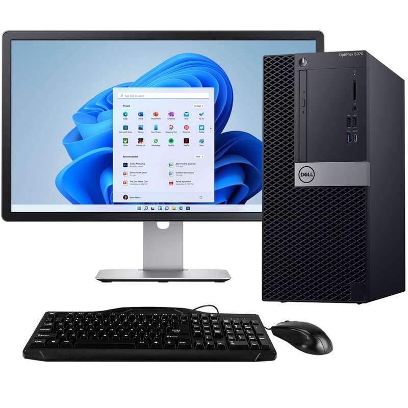 Dell OptiPlex 5070 Intel i3, 9th Gen Tower PC with 20" Monitor (Refurb)