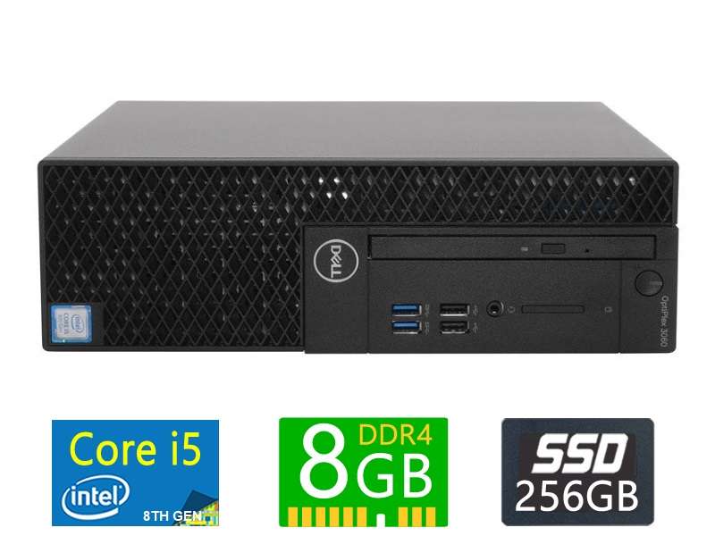 Dell COMPUTER OptiPlex 3060 SFF Desktop Computer with Intel i5-8500 3 GHz Hexa-core, 8GB RAM, 256G