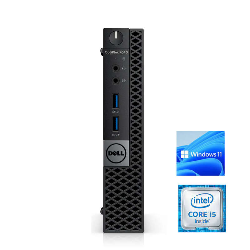 Dell Optiplex 7040 Micro Form Factor Desktop, Intel Quad Core i5 6500T 2.5Ghz, 8GB DDR4, 256GB NVMe