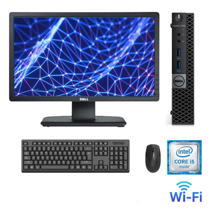 DELL(REFURBISHED)OPTIPLEX 7040 MINI PC - I5 6500T - 16GB DDR4 - 256GB M.2 SSD - 20INCH - DELL - P2