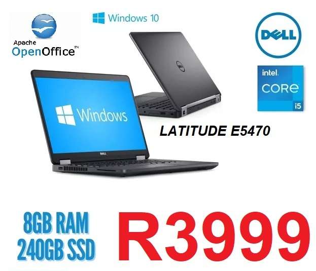 Dell LAPTOP Latitude 5470 Laptop -8th Gen-14 HD,Core i5-6200U 2.50GHz, 8GB DDR4 RAM, 500GB 7200RPM