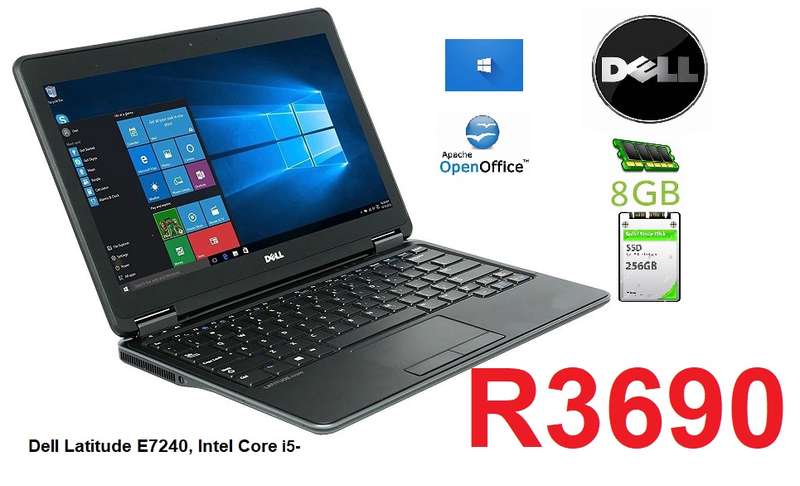 Dell Latitude E7240, Intel Core i5-4200U 1.60GHz, 8GB, 256GB SSD, 12.5 inch
