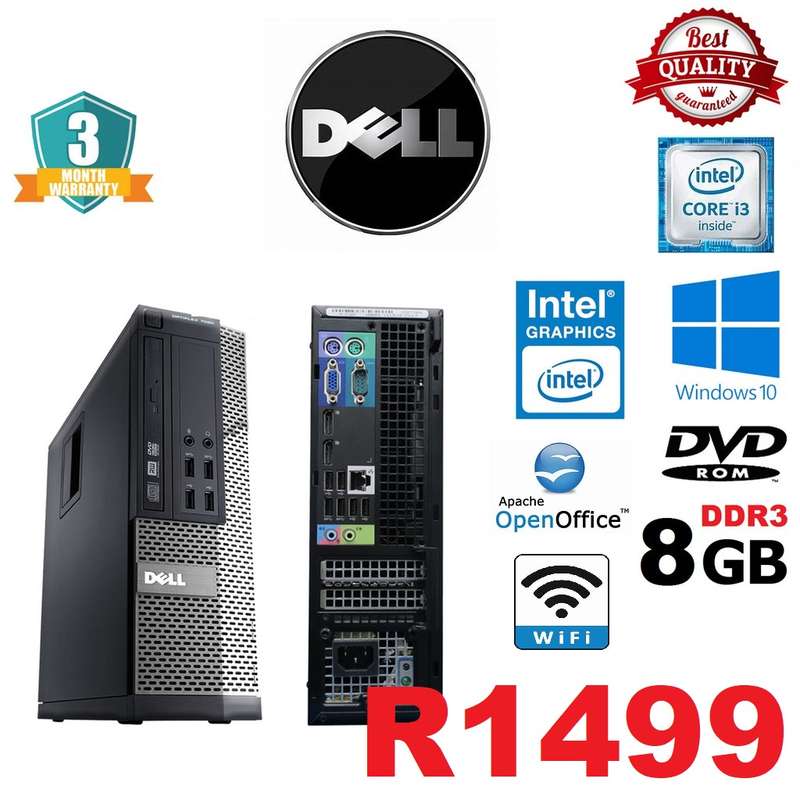 Dell Optilex 990 IntelCore i3 2nd Gen 8Gb RAM 250GB wifi -windows pro