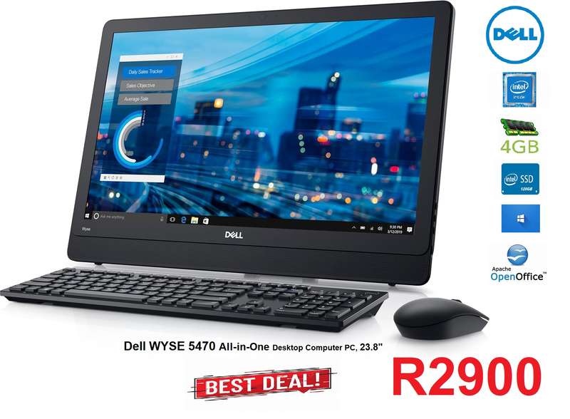 Dell WYSE 5470 All-in-One Desktop Computer PC, 23.8" FHD (1920 x 1080) IPS Display, INTEL 1.5GHZ J41