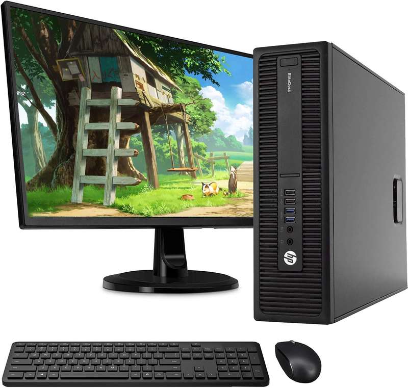 HP 800 G2 SFF Computer Desktop PC, Intel Core i5-6500 3.2GHz Processor, 8GB Ram, 500gb+20" lcd