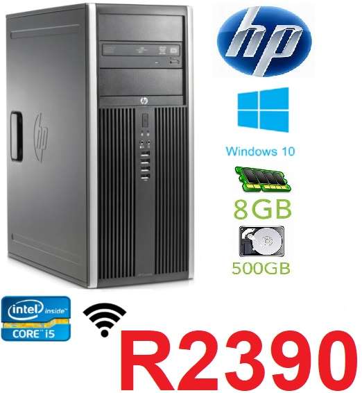 HP 8200 Elite Pro Intel i5 Tower PC - Win 10-8GB-500GB