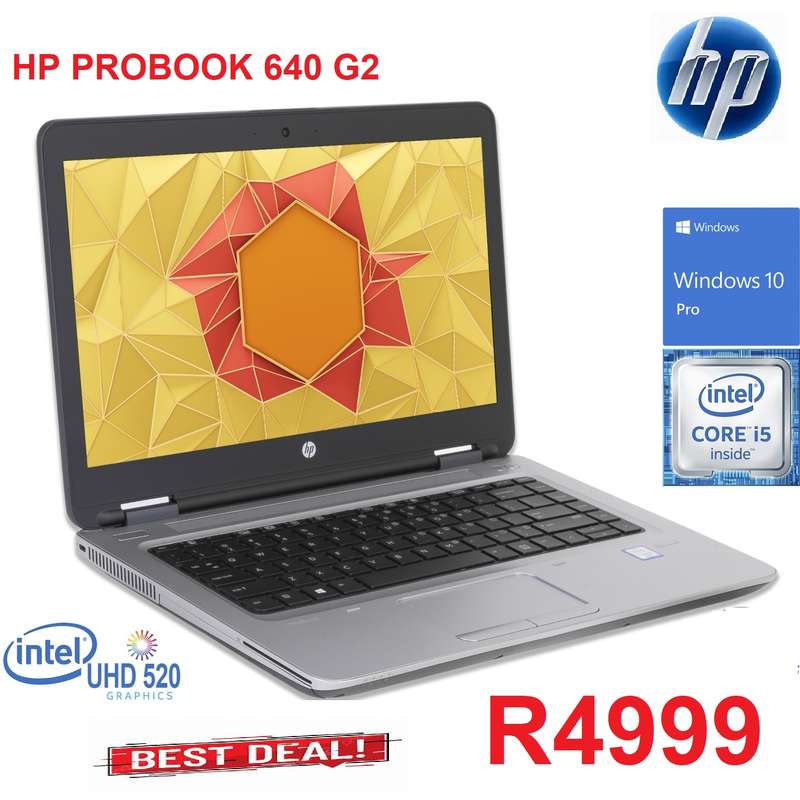 HP Laptop ProBook 640 G2 laptops PC, Intel Core i5-6300U, 8GB DDR4 Memory, 500GB , DP, VGA, U