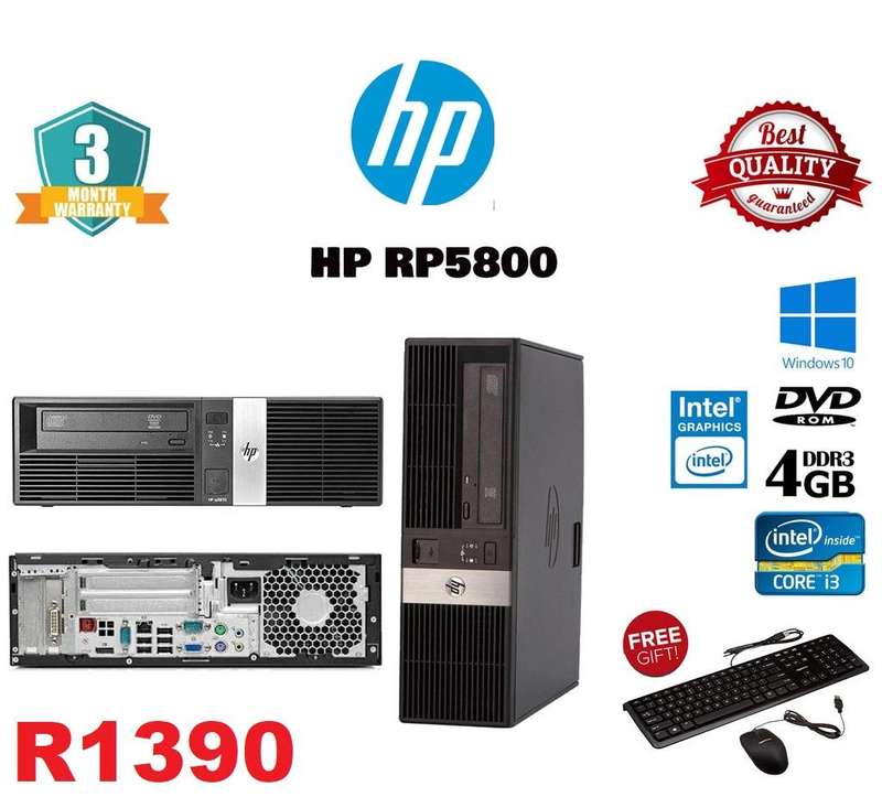 HP Elite rp5800 (REFURBISHED)Systems - SFF - Intel® i3 2.9GHZ /Ram 4 GB & 250GB HDD