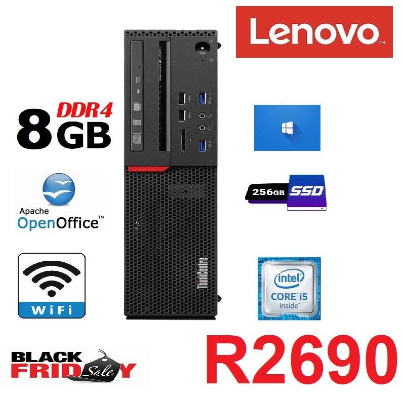 LENOVO V510S SFF - I6 6200 - 6TH GEN - 8GB DDR4 - 256GB SSD - COMPUTER - B-GRADE(refurbs)
