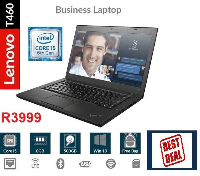 Lenovo T460 Intel Core i5 14 inch Notebook Specifications 6th Gen Intel Skylake Core i5-6300U 2.4GHz