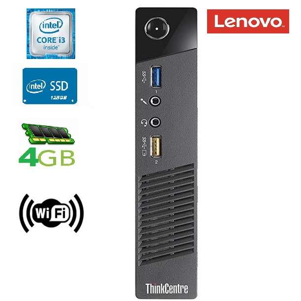 Lenovo COMPUTER ThinkCentre M73 Tiny, intel core i3-2.90ghz, 4GB, 128GB SSD, Win 10