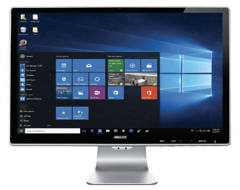 Mecer COMPUTER  All-in-One Business PC (24" NT)) core i5-8gb-500gb-windows 11