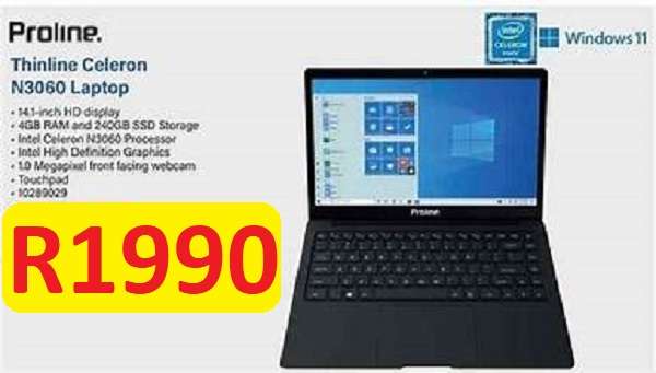 Proline 14 Intel® Celeron® N30600 4GB RAM and 500GB HDD Storage Laptop