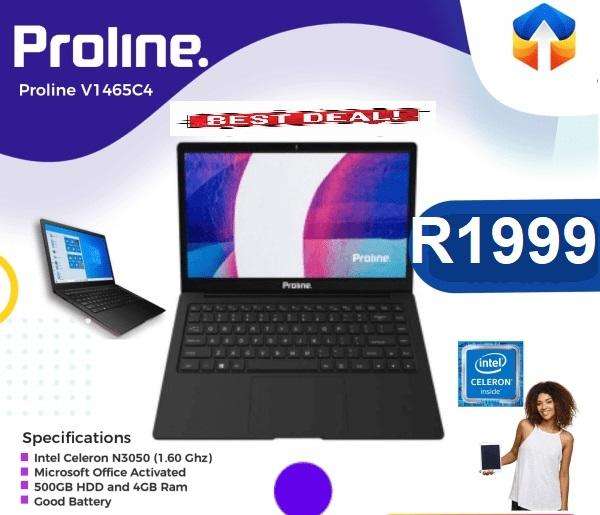 Proline V1465C4 14 Laptop  Celeron, 4GB RAM, 500GB HDD, Win 10