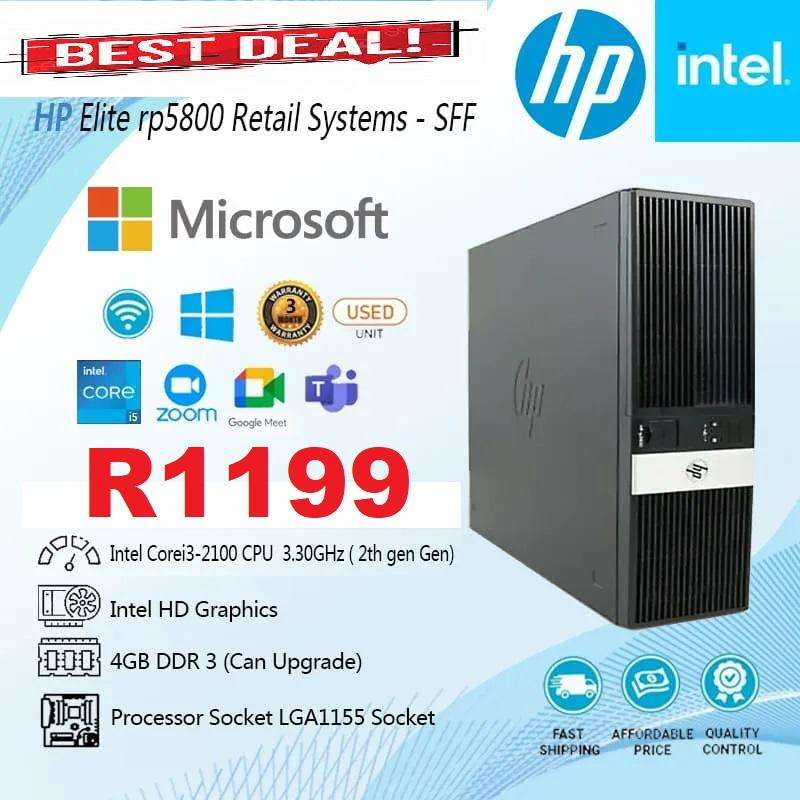 HP Elite Systems - SFF - Intel® i3 2.9GHZ /Ram 4 GB & 250GB HDD