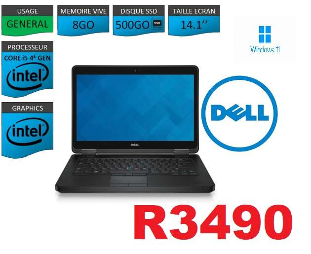 Dell Latitude i5 E5440 windows 11 Laptop 8GB-500gb