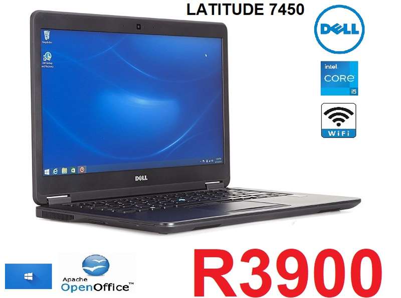 Dell LAPTOP   Latitude E7450 CORE I5-8GB-500GB 14" WEBCAM-WINDOWS 10