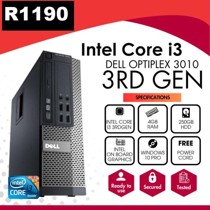 DELL 3010   -intel core  I3 3.0ghz - 4GB DDR3 - 500GB HDD - COMPUTER - B-GRADE