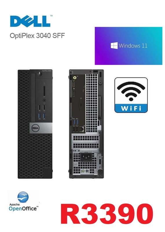 Dell OptiPlex 3040 Intel i5, 6th Gen Tower PC - 8GB Ram + 240GB SSD(Refurb)-windows 11
