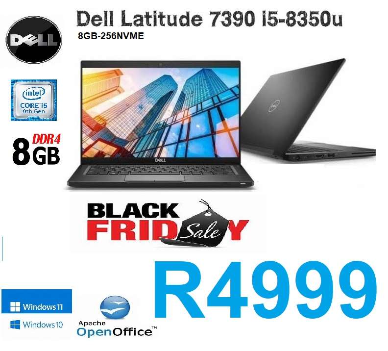 Dell laptop Latitude 7390 - 13.3" Core i5 8350U - 8 GB RAM - 256 GB SSD (Refurb)