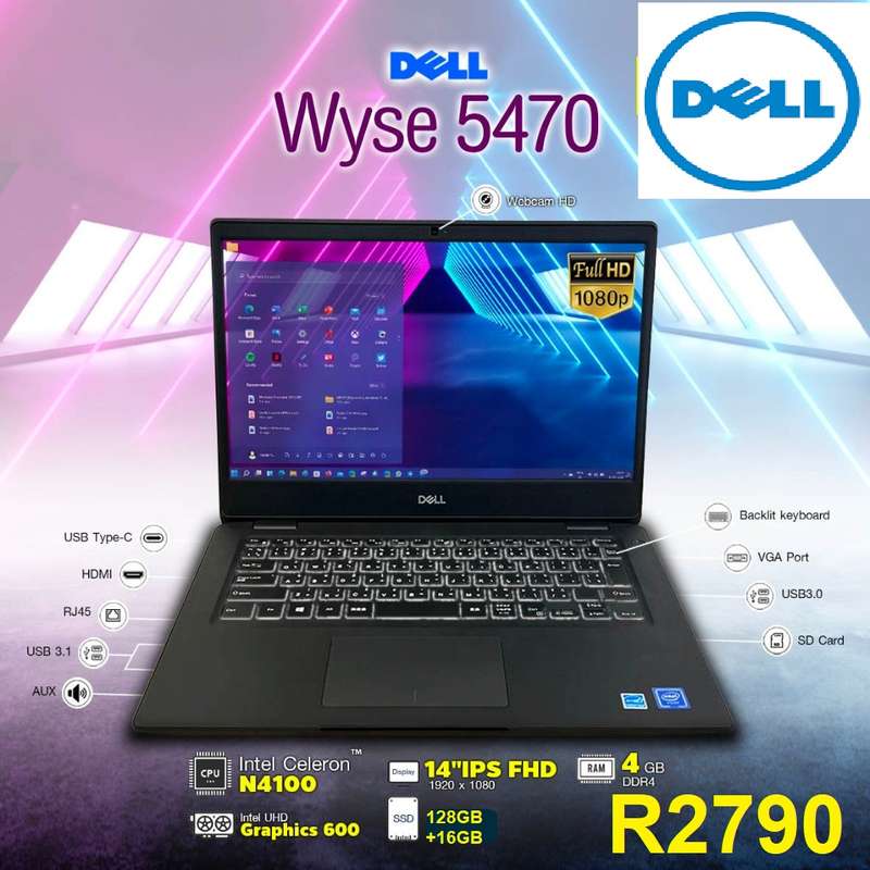 Dell laptop Wyse 5470 - Intel  - N4100 / up to 2.4 GHz -4gb -128ssd+16gb windows 10