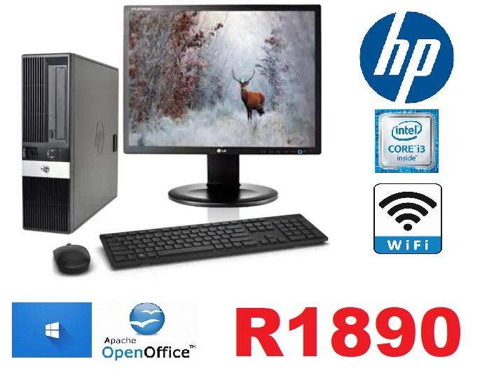 HP Elite Systems - SFF - Intel® i3 2.9GHZ - 4GB & 250GB HDD+WIFI+ LCD SET