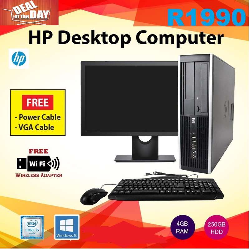 HP COMPUTER SET 6200 Elite Core i3 4GB DDR -250GB Windows +19"Screen PC set great machines