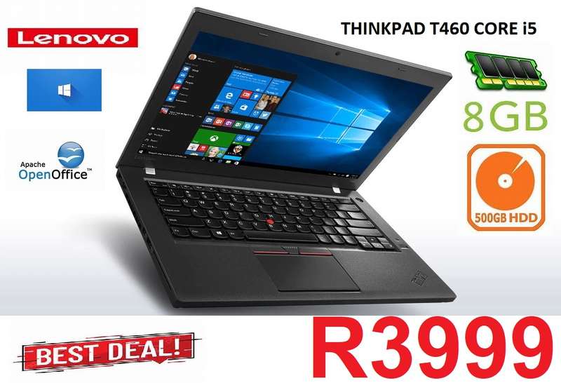 Lenovo Thinkpad T470 core i5  6th gen  8Gb ram DDR4 - 256gb SSD-14` LED HD