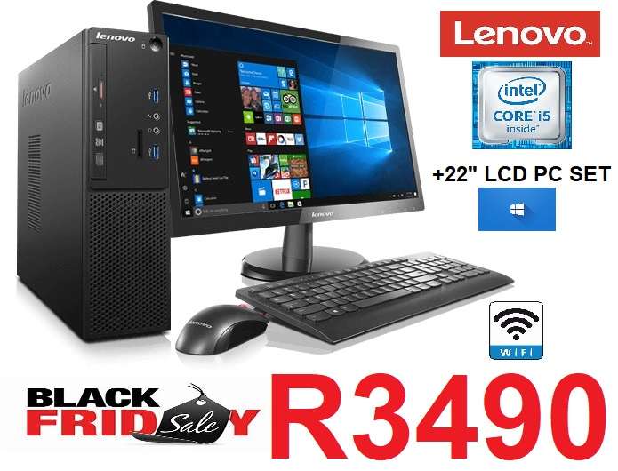 LENOVO COMPUTER V510 - I5 6400 - 6TH GEN - 8GB DDR4 - 240GB SSD - COMPUTER+22" LCD