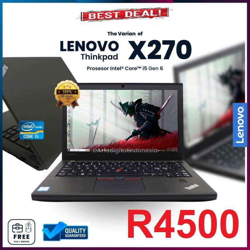 Lenovo Thinkpad X270 Core I5 Gen 6 RAM 8GB SSD 256GB-windows 10