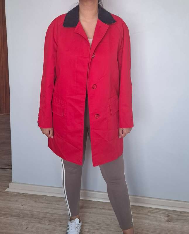 Beautiful Red trench....size 14