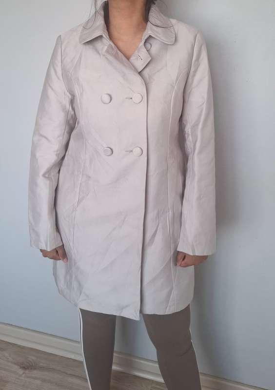 BEIGE TRENCH COAT  ...size 12