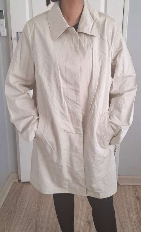 Beige Winter trench coat ....size XL