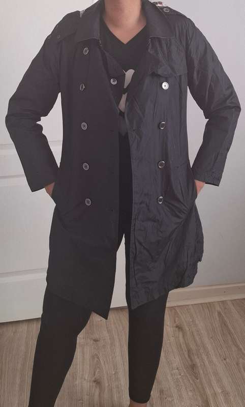 Black Trench coat  ....size 8