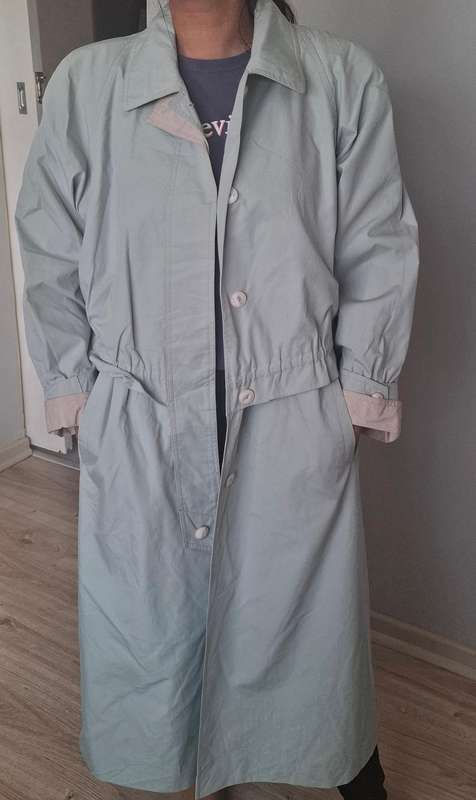 Baby blue Winter Trench coat  ....size 2XL
