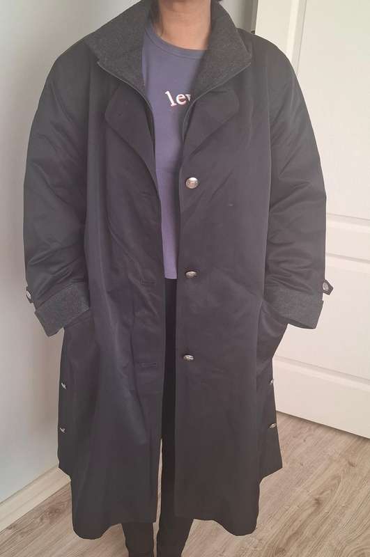 Black Winter Trench coat  ....size 2XL