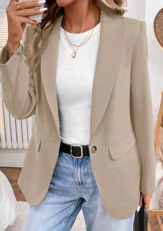 Beautiful Beige Relaxed fit Blazer