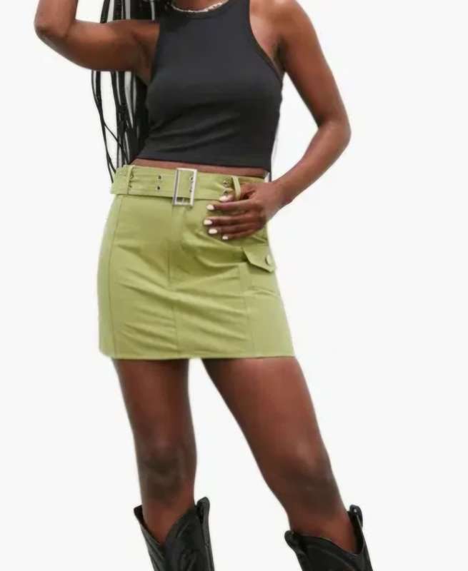 Cargo Mini With Belt -Olive