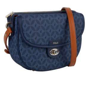 Polo Navy Stanford Saddle Crossbody Handbag
