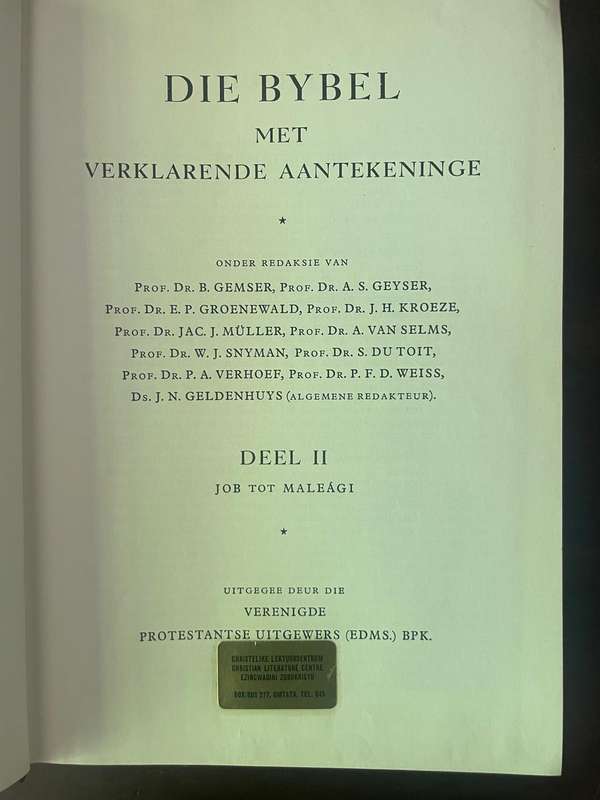 BYBEL MET VERKLARENDE AANTEKENINGE  3 VOLUMES