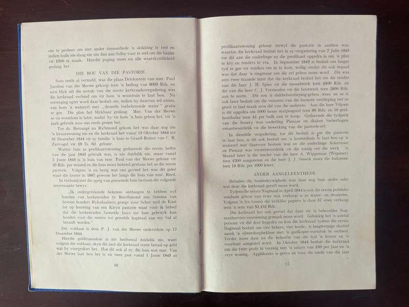 EEUFEES GEDENKBOEK N.G. GEMEENTE RICHMOND, K.P.