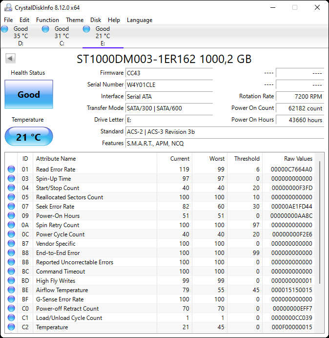 Seagate 1TB SATA PC Harddrive