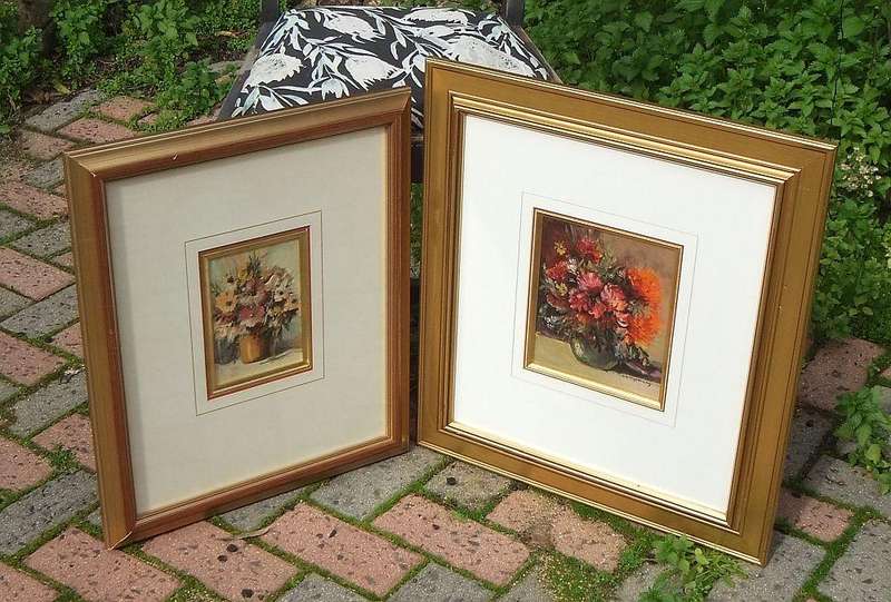 Two original professionally framed oil on board paintings by well known SA artist Jan Dingemans