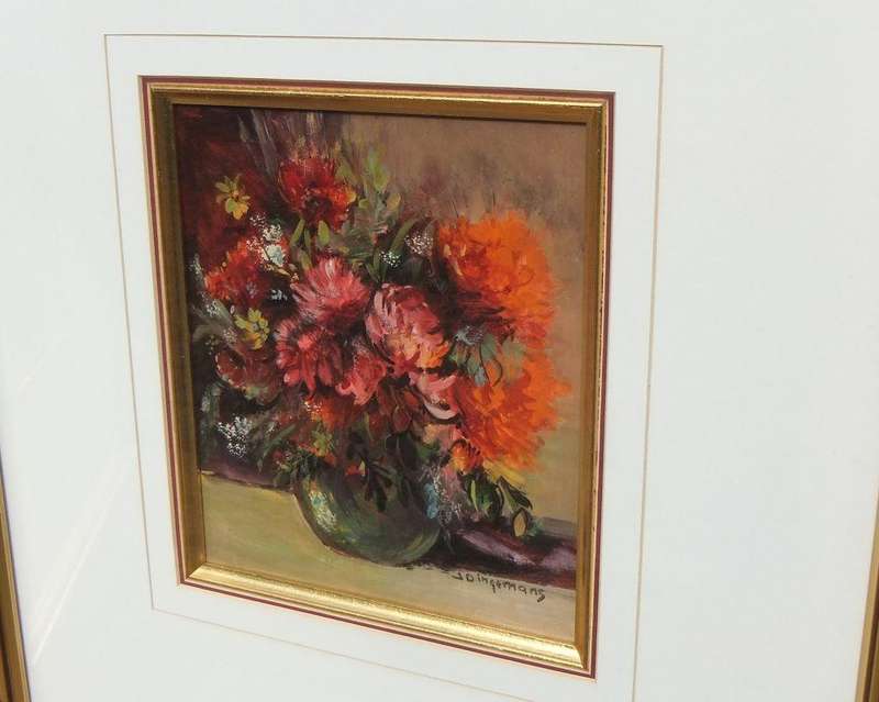 Two original professionally framed oil on board paintings by well known SA artist Jan Dingemans