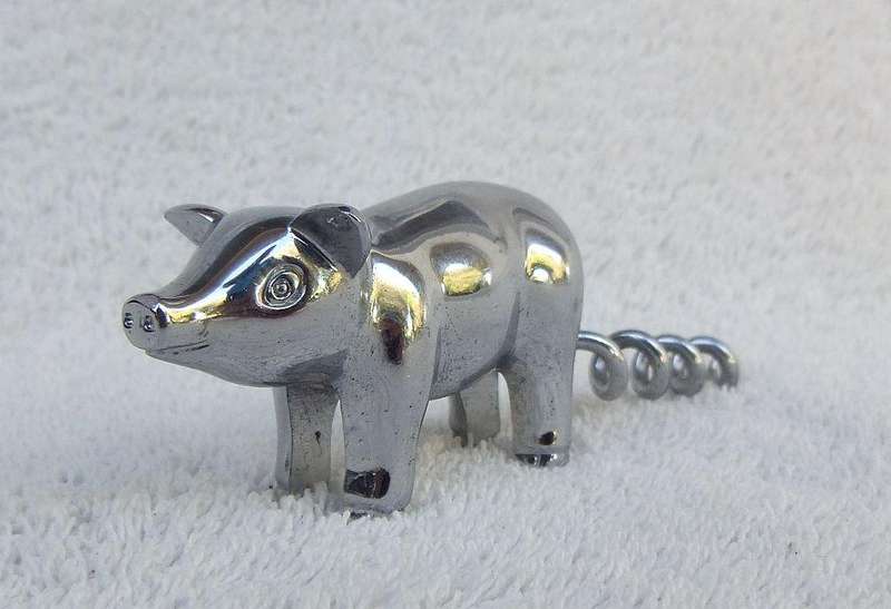 A vintage pig figure corkscrew